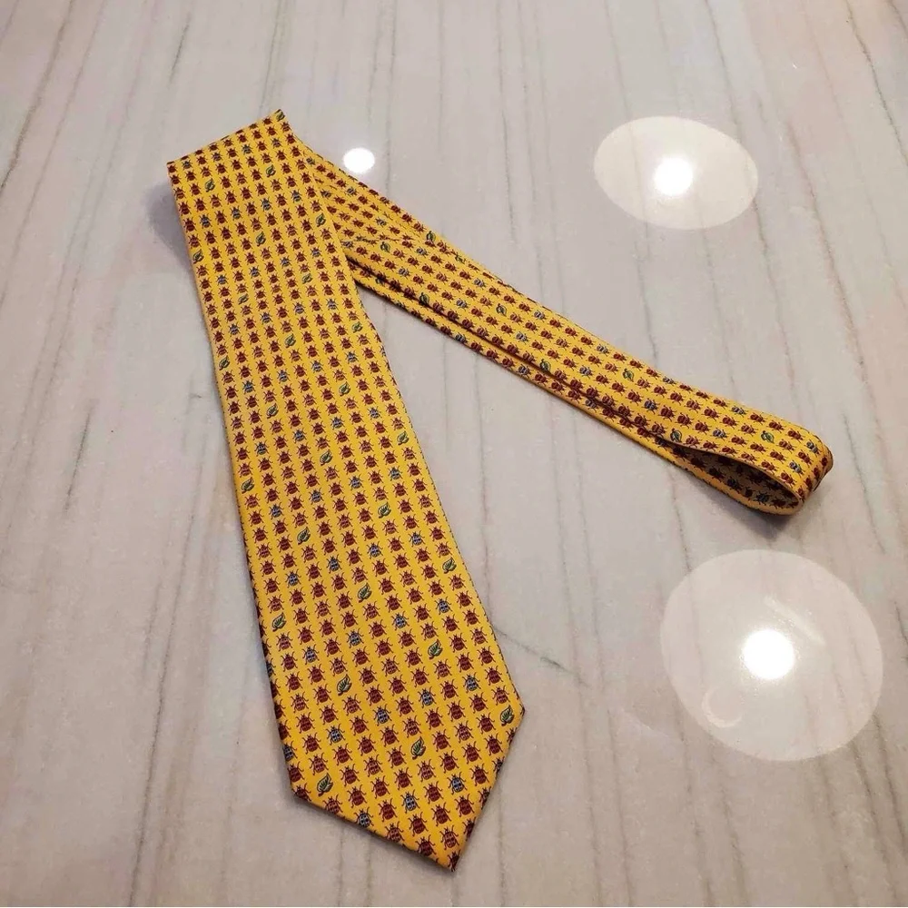 Peter Blair Ladybug Neck Tie Yellow